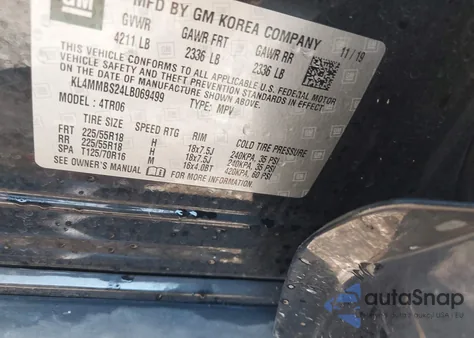 2020 Buick Encore Gx Fwd Preferred из США, поврежденный, VIN KL4MMBS24LB069499